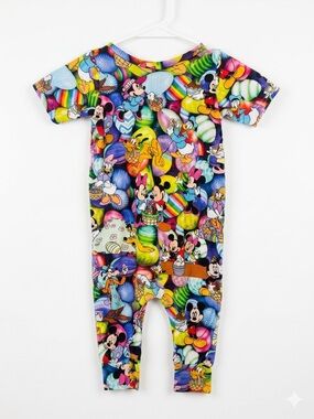 Bamboo Kids Multicolor Cartoon Character One-Piece Bodysuit